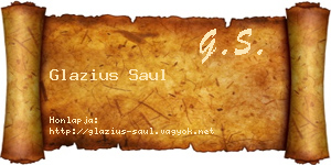 Glazius Saul névjegykártya